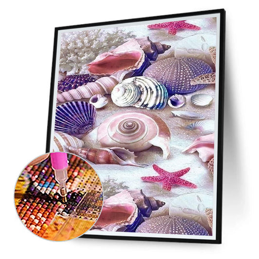 Beach Pearl Shell - Full Round Drill Diamond Painting 30*40CM