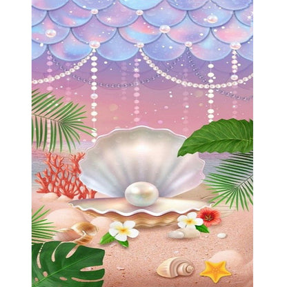 Beach Pearl Shell - Full Round Drill Diamond Painting 30*40CM