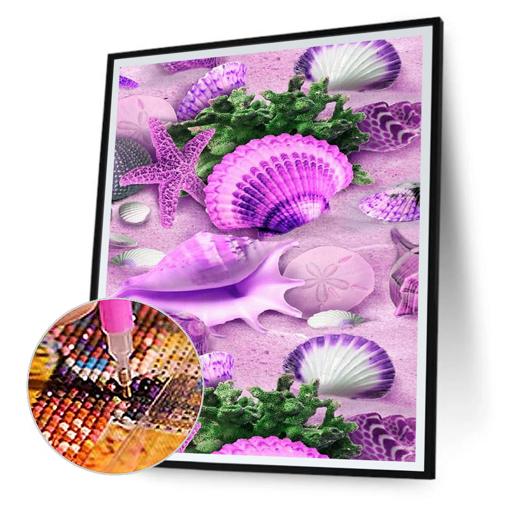 Beach Pearl Shell - Full Round Drill Diamond Painting 30*40CM