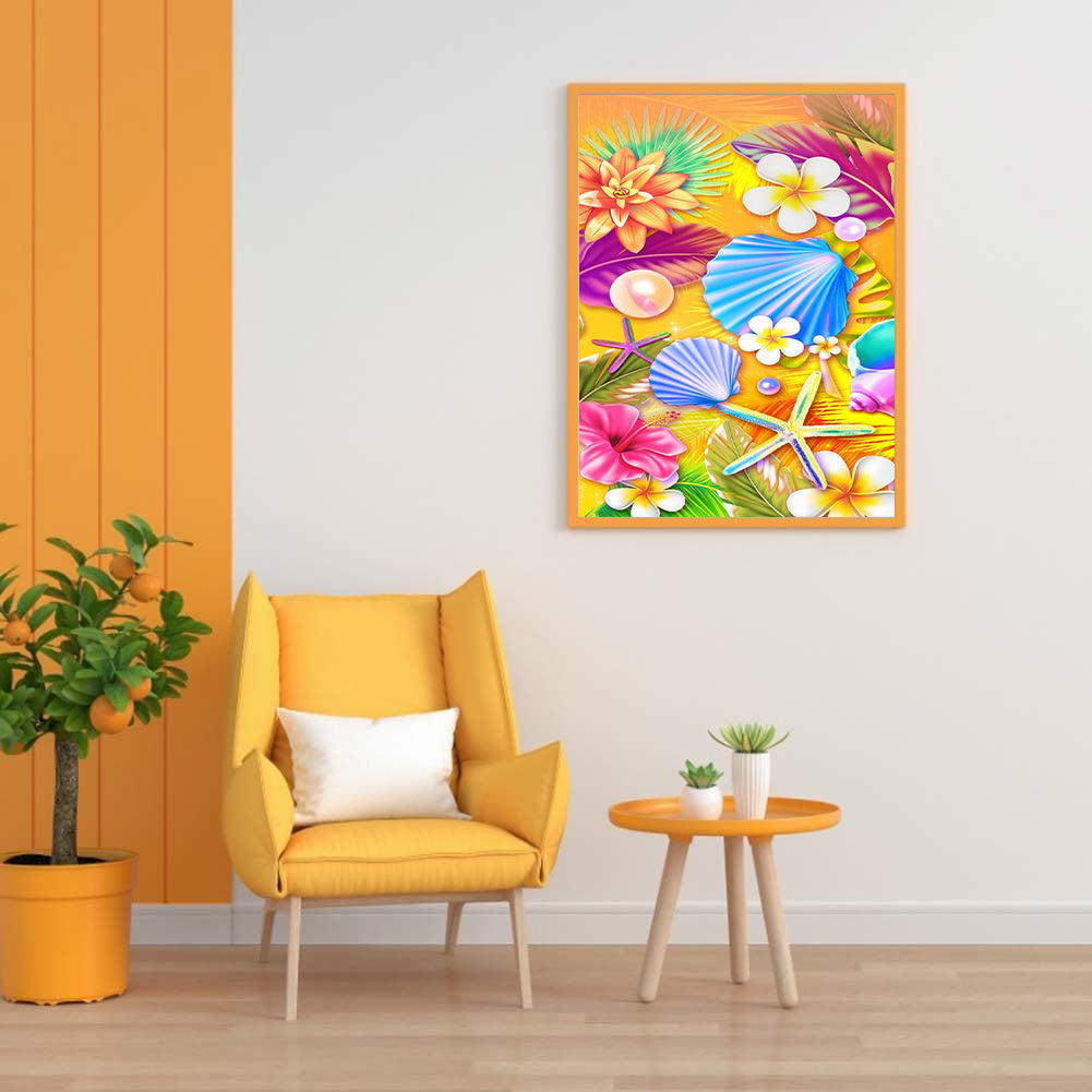 Beach Pearl Shell - Full Round Drill Diamond Painting 30*40CM