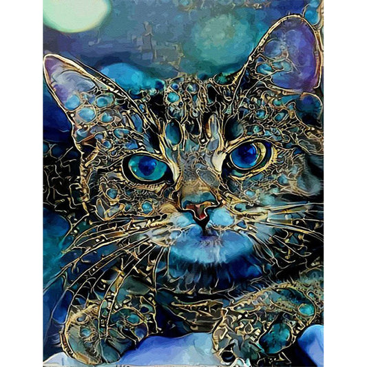 Glass Painted Cat - Full Square Drill Diamond Painting 50*60CM