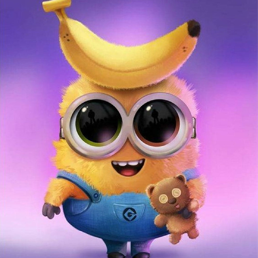 Banana Minions - Full Round Drill Diamond Painting 30*30CM