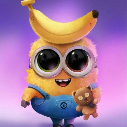 Banana Minions - Full Round Drill Diamond Painting 30*30CM