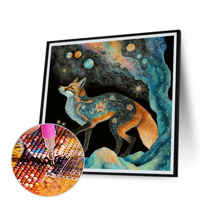 Starry Fox - Full Round Drill Diamond Painting 30*30CM