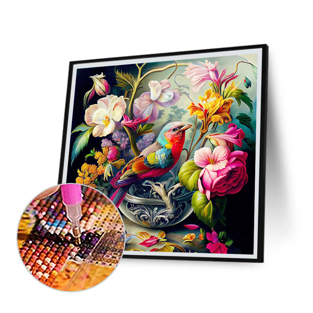 Birdsong - Full Round Drill Diamond Painting 40*40CM