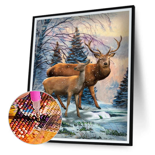 Snow Wolf - Full Round Drill Diamond Painting 30*40CM