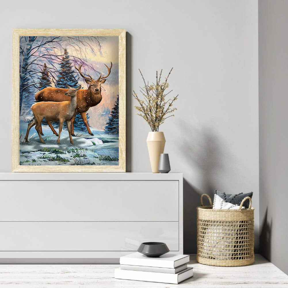 Snow Wolf - Full Round Drill Diamond Painting 30*40CM