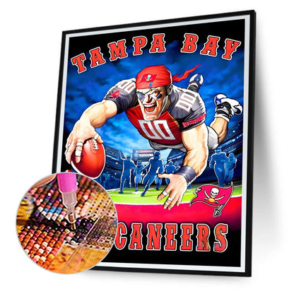 Tampa Bay Buccaneers Football Team - Full Round Drill Diamond Painting 30*40CM