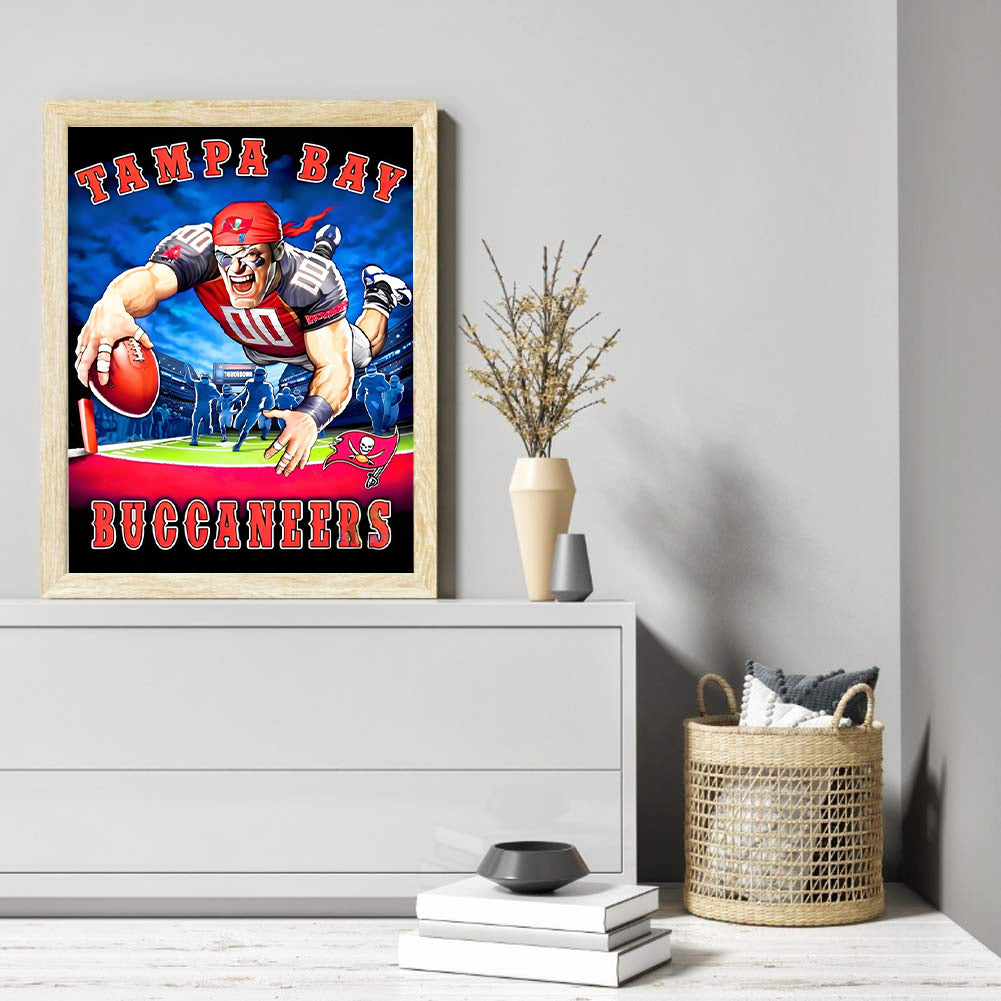 Tampa Bay Buccaneers Football Team - Full Round Drill Diamond Painting 30*40CM