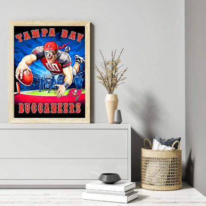 Tampa Bay Buccaneers Football Team - Full Round Drill Diamond Painting 30*40CM
