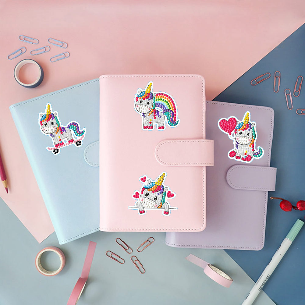 2 Sheets Diamonds Painting Sticker Crafts DIY Art Cartoon Paster Home Decoration