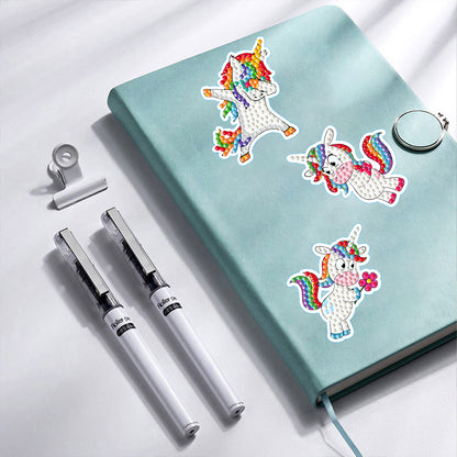 2 Sheets Diamonds Painting Sticker Crafts DIY Art Cartoon Paster Home Decoration