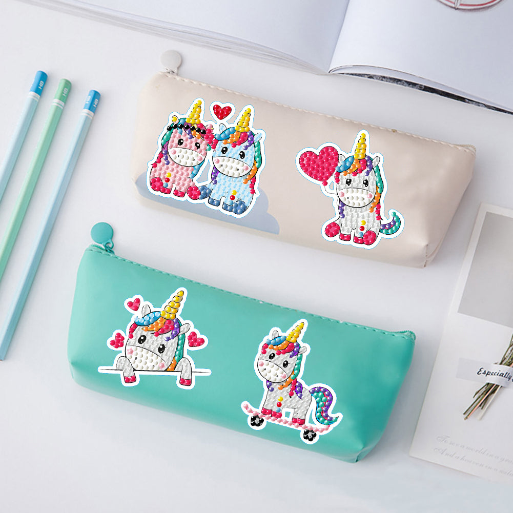 2 Sheets Diamonds Painting Sticker Crafts DIY Art Cartoon Paster Home Decoration