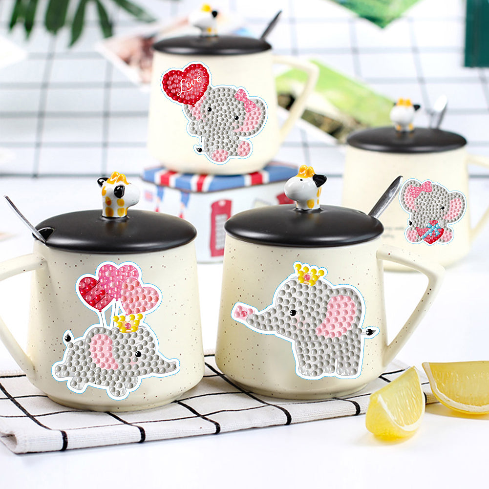 2 Sheets Diamonds Painting Sticker Crafts DIY Art Cartoon Paster Home Decoration