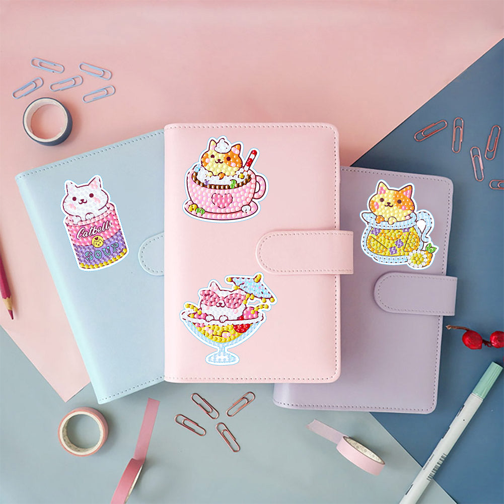 2 Sheets Diamonds Painting Sticker Crafts DIY Art Cartoon Paster Home Decoration