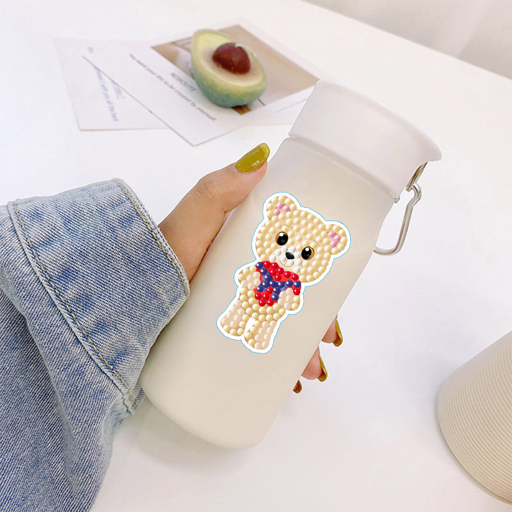 2 Sheets Diamonds Painting Sticker Crafts DIY Art Cartoon Paster Home Decoration