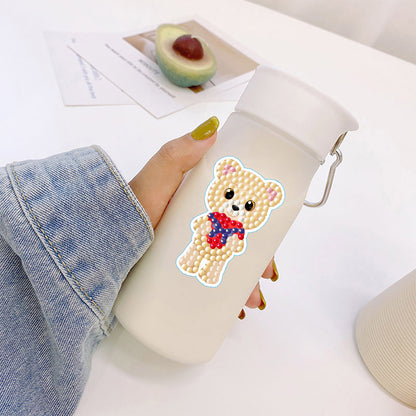 2 Sheets Diamonds Painting Sticker Crafts DIY Art Cartoon Paster Home Decoration