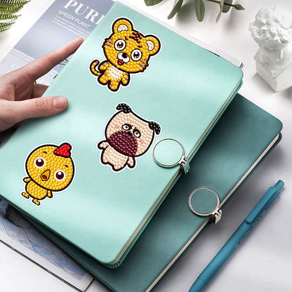 2 Sheets Diamonds Painting Sticker Crafts DIY Art Cartoon Paster Home Decoration