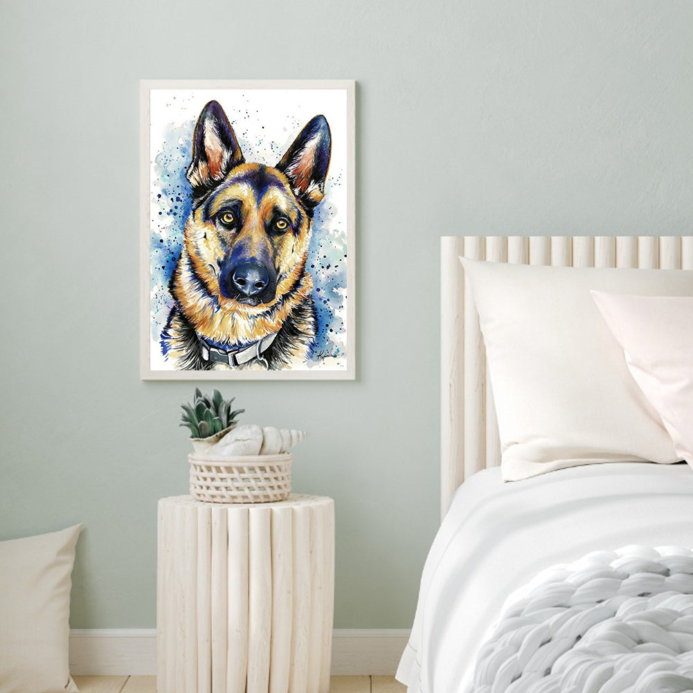 German Shepherd - Full Round Drill Diamond Painting 30*40CM