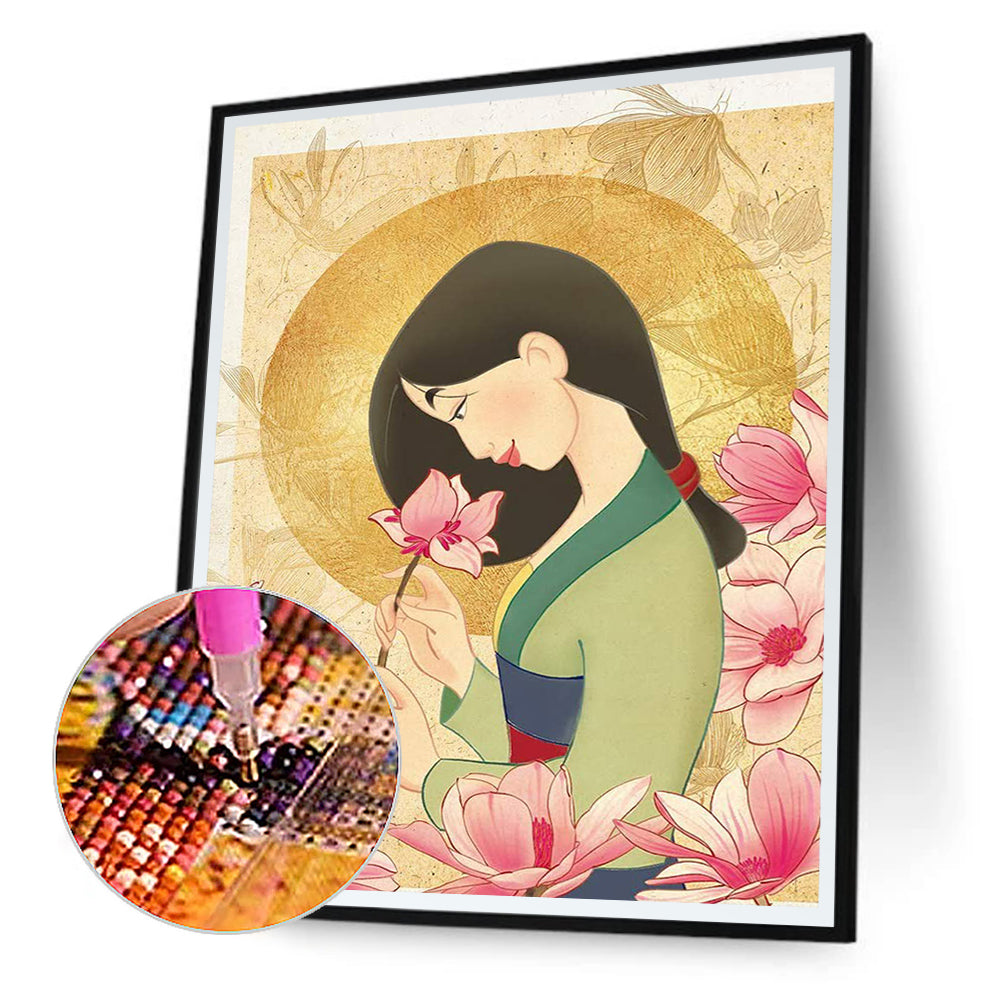 Hua Mulan - Full Round Drill Diamond Painting 30*40CM