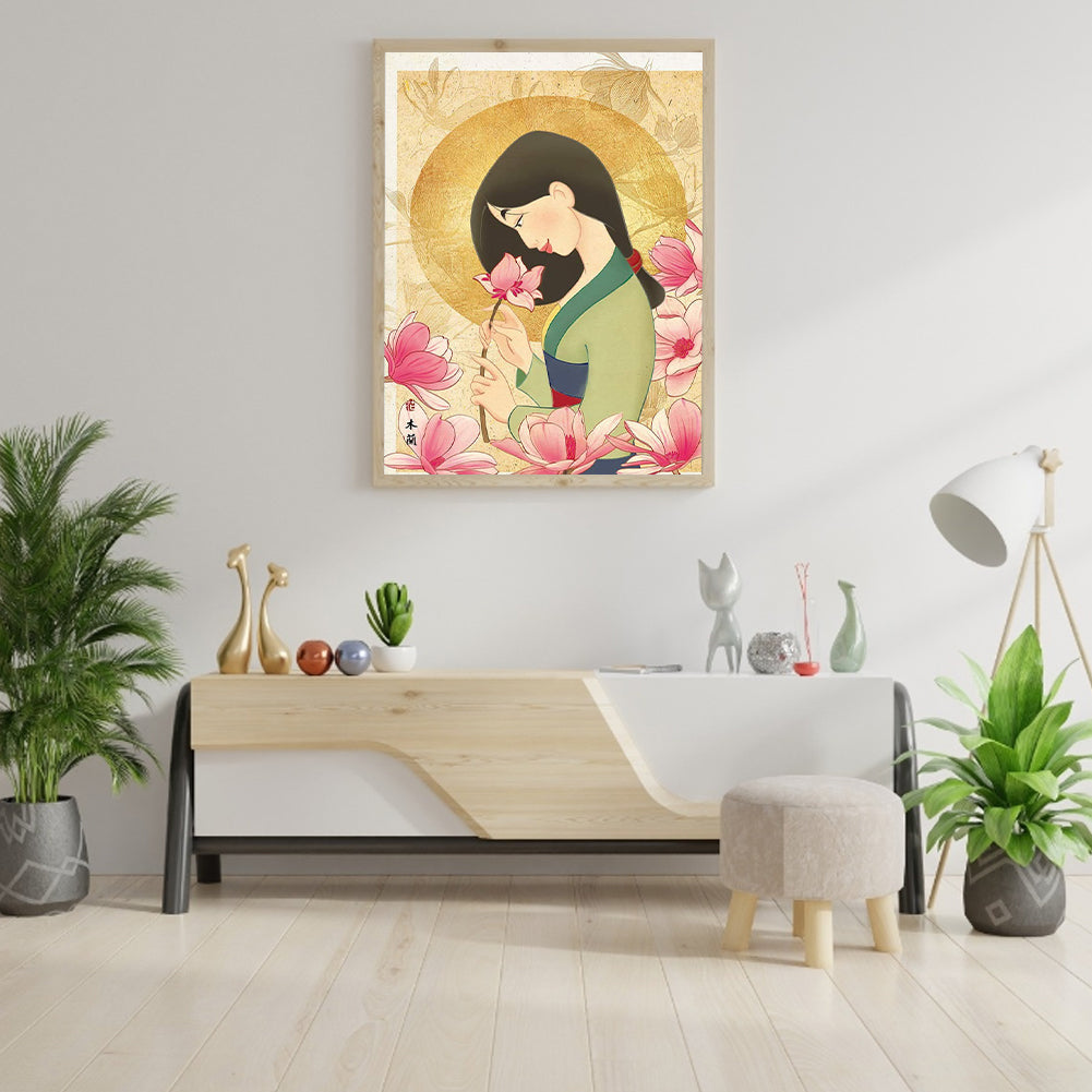 Hua Mulan - Full Round Drill Diamond Painting 30*40CM