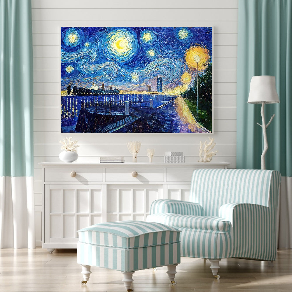 Van Gogh Starry Sky - Full Round Drill Diamond Painting 40*30CM