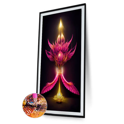 Flame Lotus - Full Round Drill Diamond Painting 40*70CM