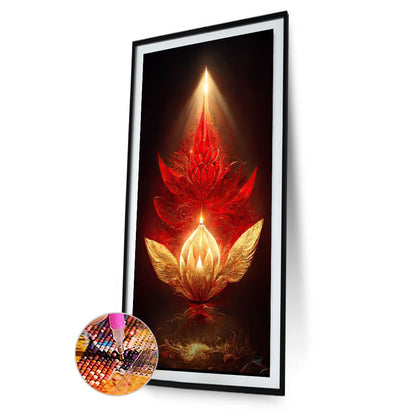 Flame Lotus - Full Round Drill Diamond Painting 40*70CM