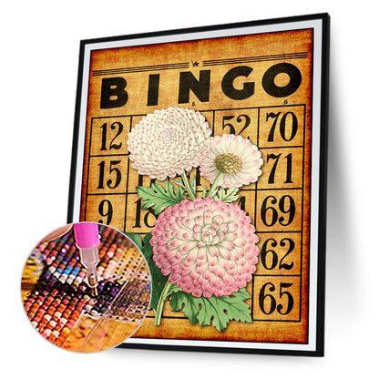 Bingo Chrysanthemum Bouquet - Full Round Drill Diamond Painting 30*40CM