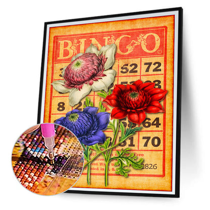 Bingo Anemone Flower Bouquet - Full Round Drill Diamond Painting 30*40CM