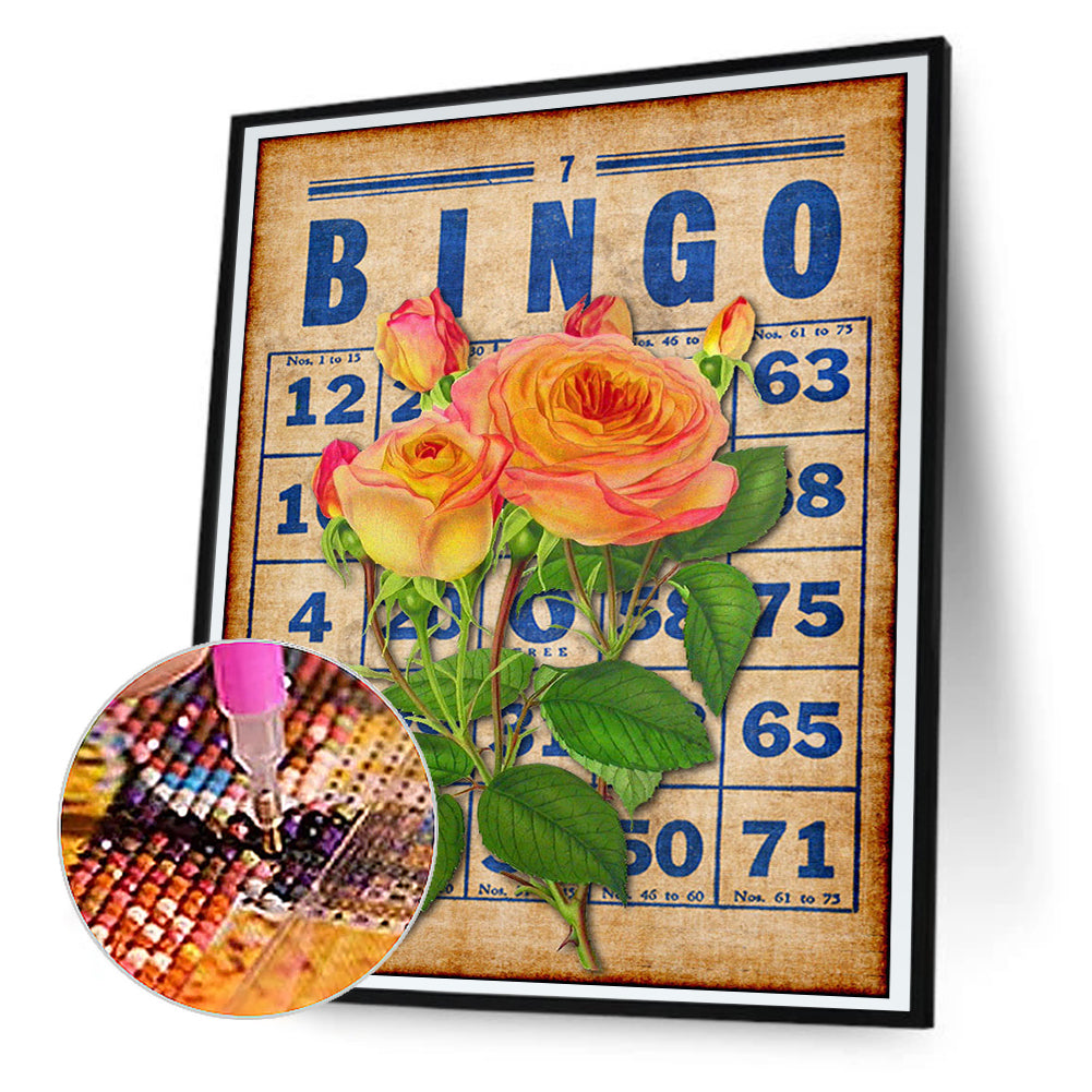 Bingo Rose Bouquet - Full Round Drill Diamond Painting 30*40CM