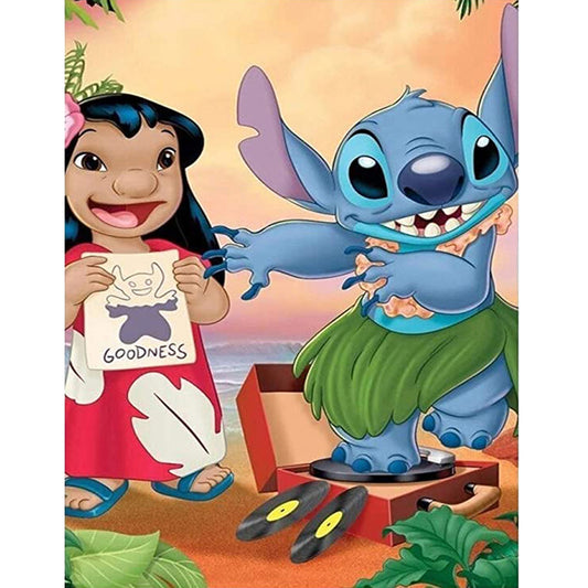 Lilo And Stitch - Full Round Drill Diamond Painting 30*40CM