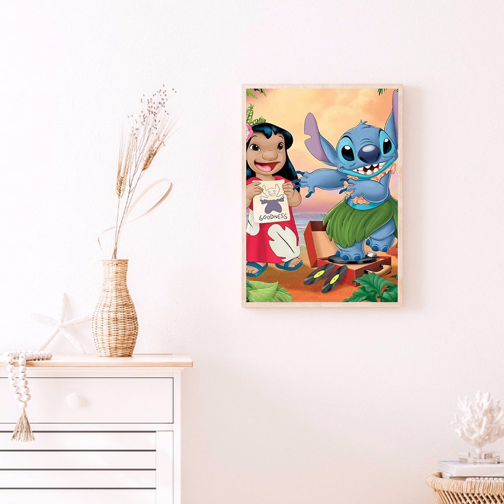 Lilo And Stitch - Full Round Drill Diamond Painting 30*40CM
