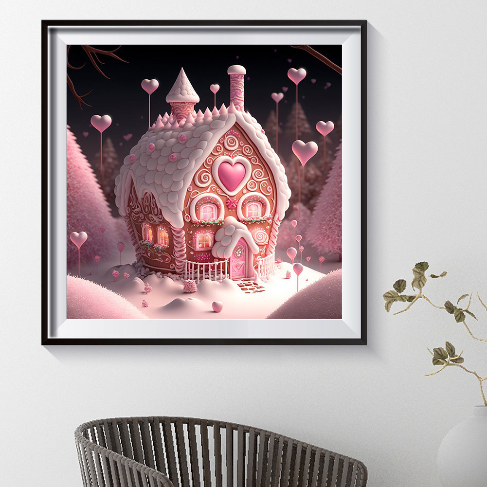 Candy Gingerbread House - Full Round Drill Diamond Painting 40*40CM