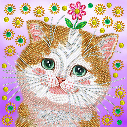 Funny Cat - Special Shaped Drill Diamond Painting 30*30CM