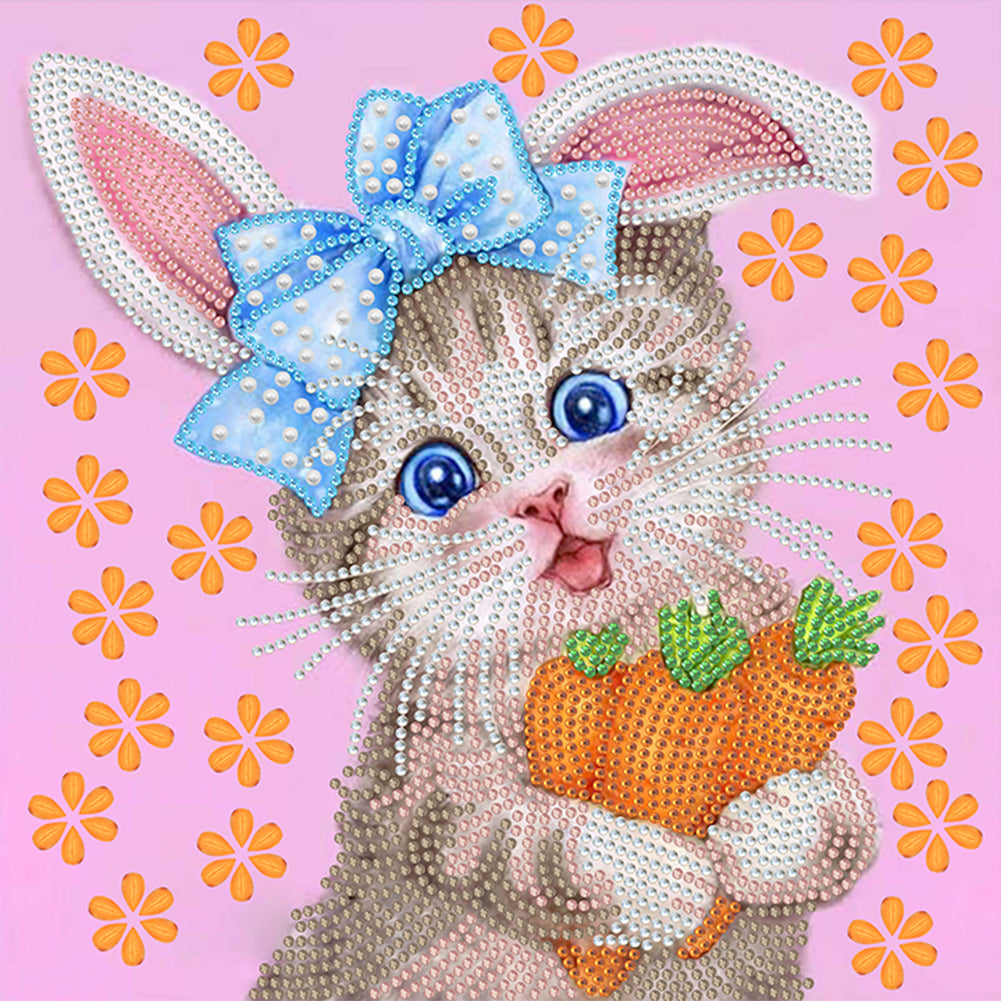 Funny Cat - Special Shaped Drill Diamond Painting 30*30CM