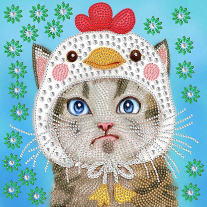 Funny Cat - Special Shaped Drill Diamond Painting 30*30CM