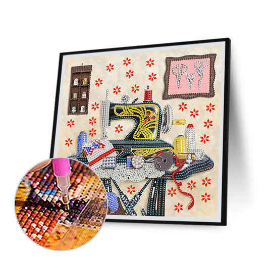 Sewing Machine - Special Shaped Drill Diamond Painting 30*30CM