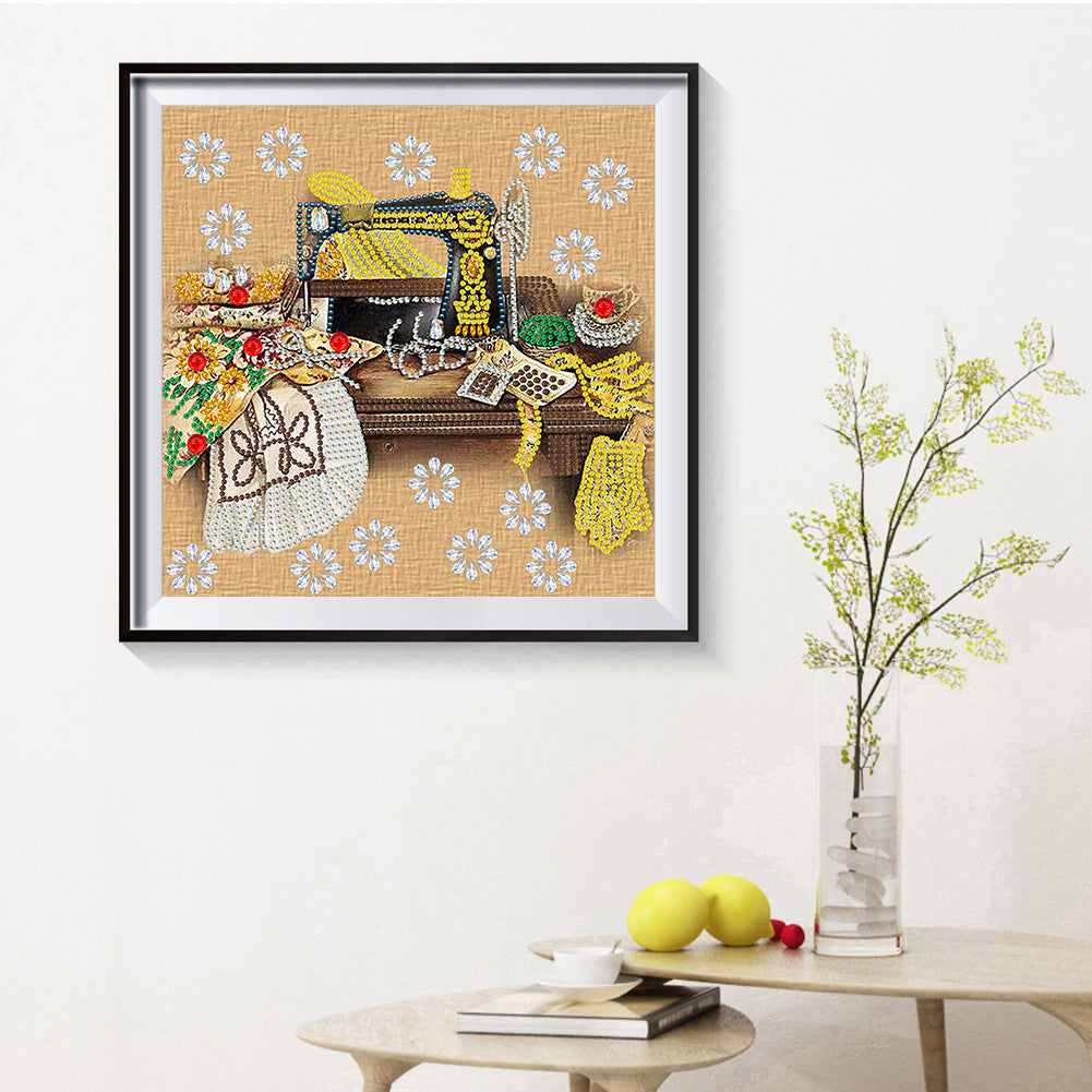 Sewing Machine - Special Shaped Drill Diamond Painting 30*30CM