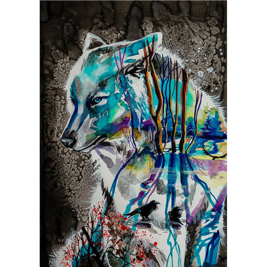 Wolf - Full Round Drill Diamond Painting 30*40CM