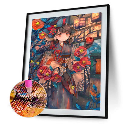 Anime Girl - Full Round Drill Diamond Painting 30*40CM