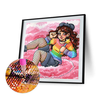 Anime Girl - Full Round Drill Diamond Painting 40*40CM
