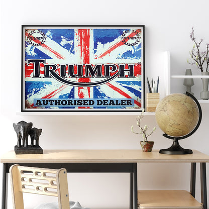 Vintage Union Jack Flag - Full Round Drill Diamond Painting 50*30CM