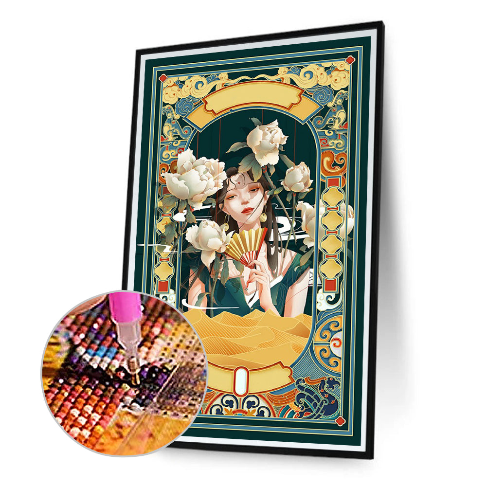 Girl - Full Round Drill Diamond Painting 30*50CM