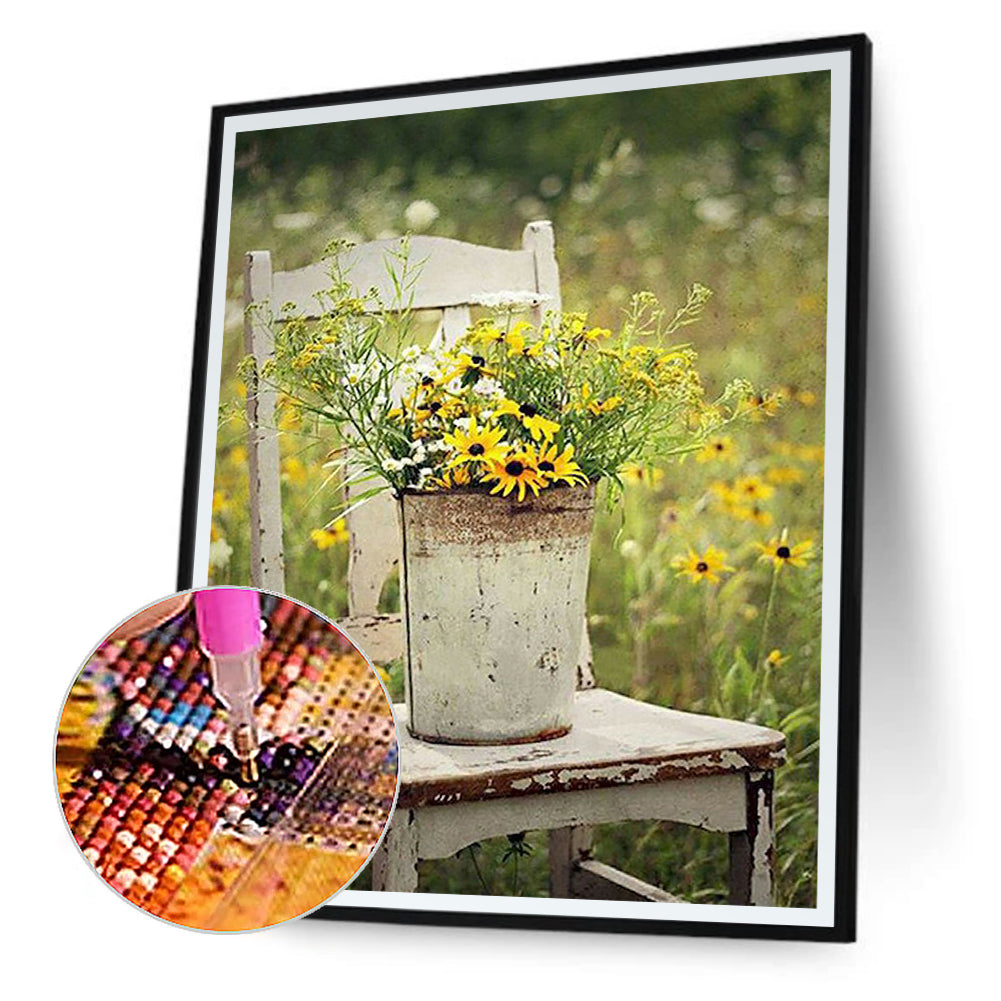 Daisy Bouquet - Full Square Drill Diamond Painting 30*40CM