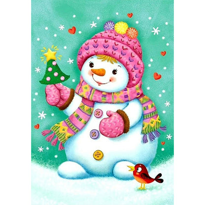 Snowman - Full Round Drill Diamond Painting 30*40CM