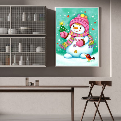 Snowman - Full Round Drill Diamond Painting 30*40CM