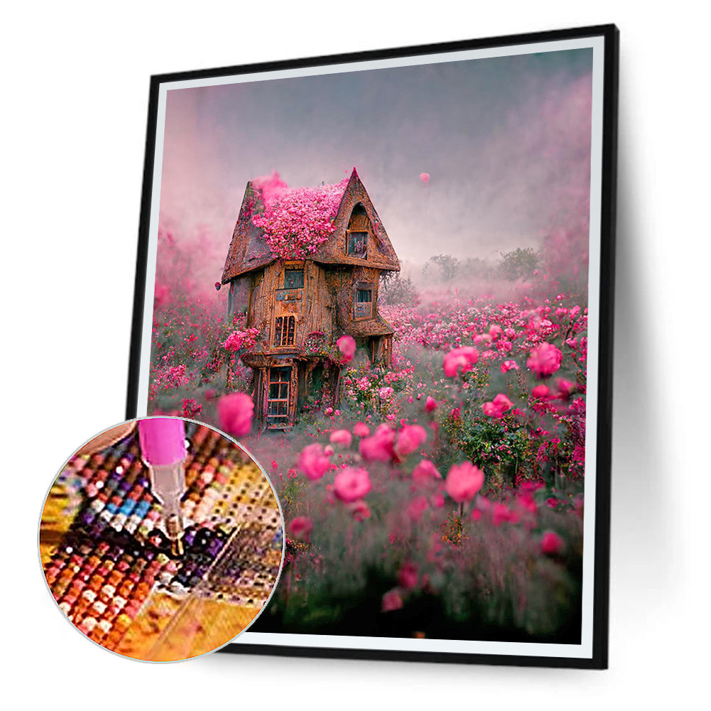 Huahai Fairy Tale House - Full Round Drill Diamond Painting 30*40CM