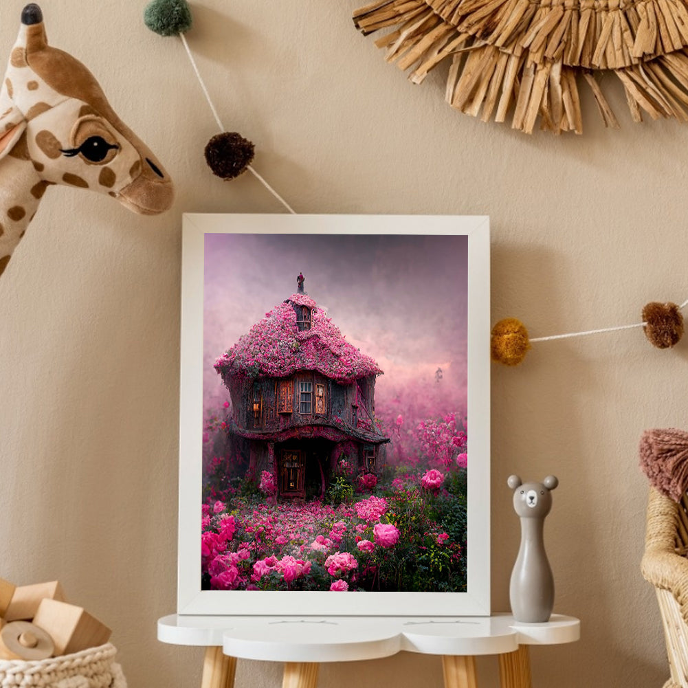 Huahai Fairy Tale House - Full Round Drill Diamond Painting 30*40CM