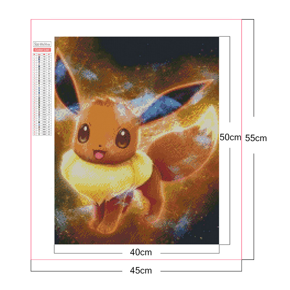 Pokemon - Eevee - Full Square Drill Diamond Painting 40*50CM
